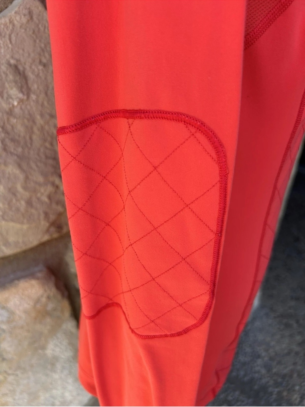 Lululemon Half Zip Pullover Jacket Size 6 Orange Red Quilted Long Sleeve EC - Picture 8 of 12